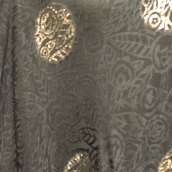 Norma Walters size 10 Black & Gold silk print BIAS cut maxi skirt with side zip - Picture 10 of 16